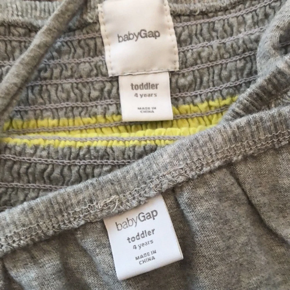 Gap Gray Striped Maxi Sundress Smocked Size 4